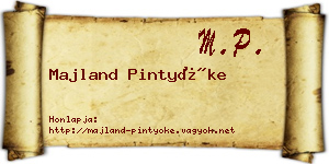 Majland Pintyőke névjegykártya